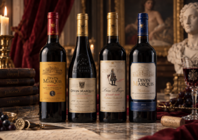 Divin Marquis wine bottle and label design