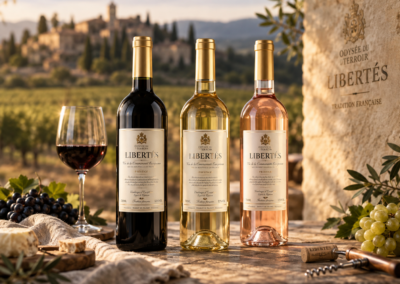 Libertés wine range and label designs