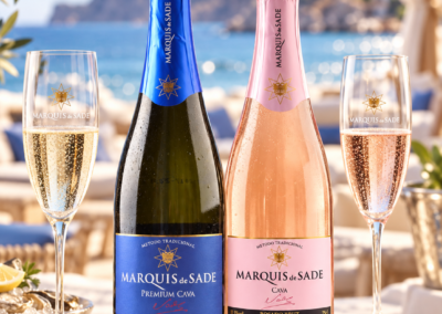 Marquis de Sade Cava bottle and label