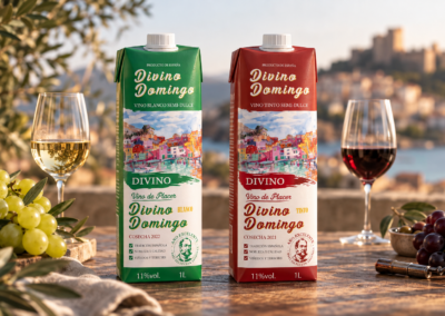 Divino Domingo wine in one-litre carton packaging